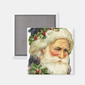 Potrait du Père Noël Magnet Vintage (Recto/Verso)