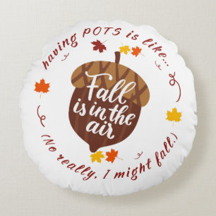 Pots Automne thème Coussin rond