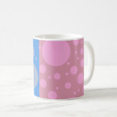 Pots Bleu Rose Blanc 325 ml Mug Blanc Classique (Devant droit)