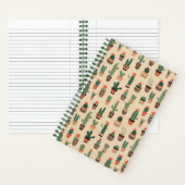 Pots Cactus Cute Personnalisés Carnet Spiral 8,5" (À l'intérieur)