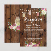 Pots de fleurs Cartes de réception de mariage rust (Devant / Derrière)