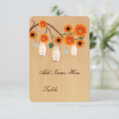 Pots de fleurs orange rustiques de campagne Cartes (Debout devant)