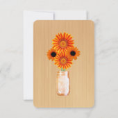 Pots de fleurs orange rustiques de campagne Cartes (Dos)