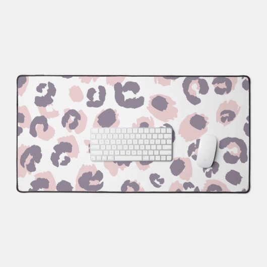 Pots de guépard rose et gris (Clavier et souris)