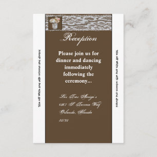 pots de maçon de carte de la réception 3.5x7 avec