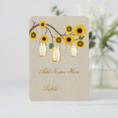 Pots en jute rustique jaune Table Cartes de placem (Debout devant)