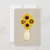 Pots en jute rustique jaune Table Cartes de placem (Dos)