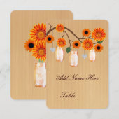 Pots en verre orange rustique de campagne Carte de (Devant / Derrière)