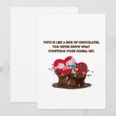 Pots Is Als Een Doos Chocolade Feestdagenkaart (Voorkant / Achterkant)
