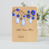 Pots Mason Bleus Rustiques de Table pour Cartes de (Debout devant)