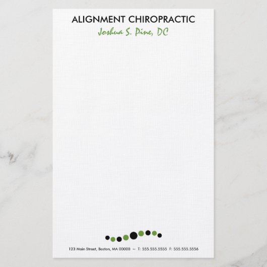 Pots modernes Chiropratique papeterie (Devant)