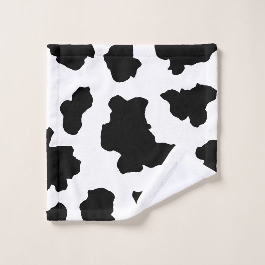 Pots Moo Cow Hollandais Holstein Zones Animales (Gant de toilette)