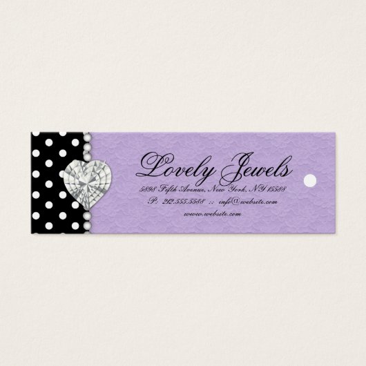 Pots Perle Joyaux en dentelle Prix Tag Violet (Devant)
