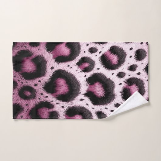 Pots Posters de animaux de fourrure de léopard ros (Serviette à main)