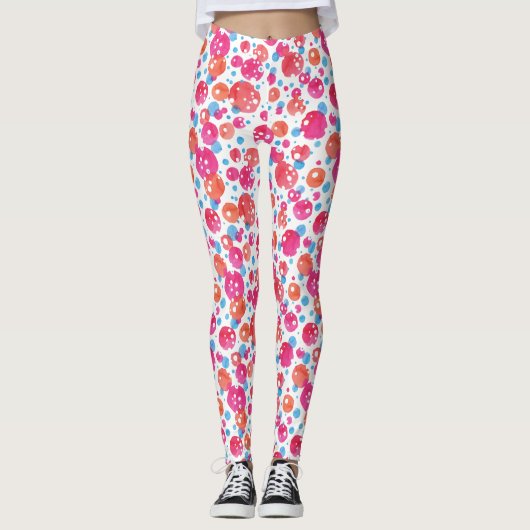 Pots rose, orange et bleu - Leggings (Devant)