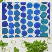 Pots serviette de cuisine en bleu (Plié)