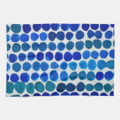 Pots serviette de cuisine en bleu (Horizontal)