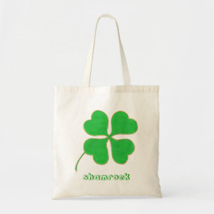 Pots Shamrocks verts en or, sacs en toile