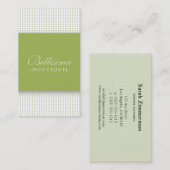 Pots simples Carte de visite vert olive (vert) (Devant / Derrière)