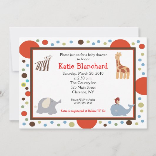 Pots Soupe Alphabet 5x7 Baby shower Invitation (Devant)