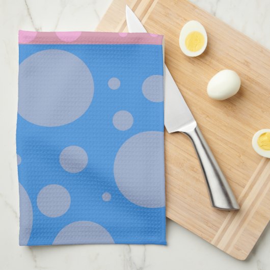 Pots Torchon bleu rose 40,6 cm x 61 cm (Quart Plié)