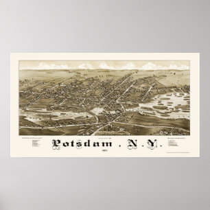 Potsdam, NY Panoramic Map - 1885 Poster