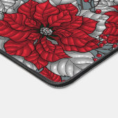 Potsettia rouge et baies, conception de Noël (Coin)