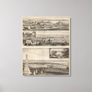 Pottawatomie County Boerderij, Junction City, Kans Canvas Afdruk