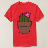 Potted Cactus met een ventilator T-shirt (Design voorkant)