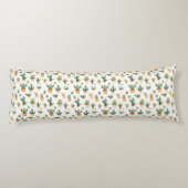 Potted Cactus op wit Lichaamskussen (Achterkant)