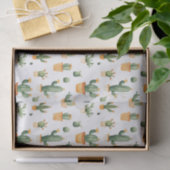 Potted Cactus op wit Tissuepapier (Geschenk)