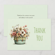 Potted Flowers Cozy Shabby Style Cute