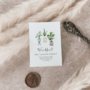 Potted House Planten We hebben Kaart invoegen verp Visitekaartje