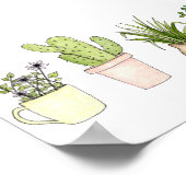 "Potted Planten" Afdrukken Poster (Hoek)