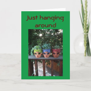 POTTED VRIENDEN HANGING OUT-GROEP VERJAARDAG KAART