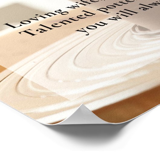 Pottenbakker Keramist, Levensviering Funeral Foto Poster (Hoek)