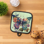 Pottenhouder met vlinder pannenlap (Top down)