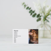 Potter op het werk visitekaartje (Staand voorkant)