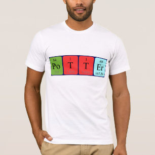 Potter periodiek table name shirt