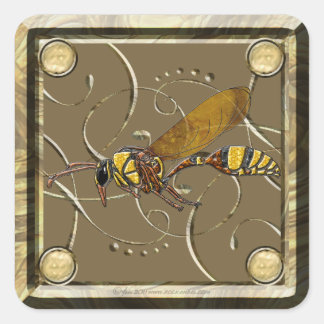 Potter Wasp Vierkante Sticker