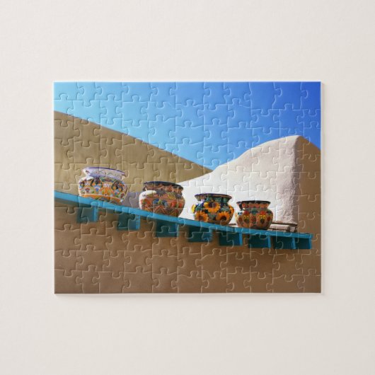 Potterij op de Muur van Adobe Legpuzzel (Horizontaal)