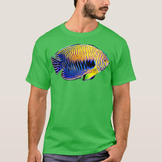 Potters Angelfish Saltwater reef aquarium fish tan T-shirt