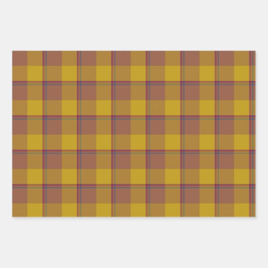 Potters Clay and Pizza Plaid Gold Brown Inpakpapier Vel (Voorkant)