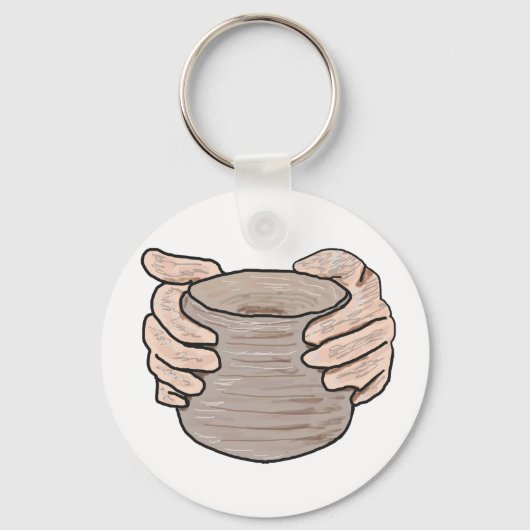 Pottery Making Hands Sleutelhanger (Voorkant)