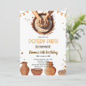 Pottery party theme invitation (Debout devant)