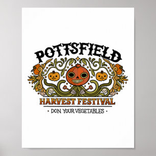 Pottsfield Harvest Festival Pompoen Herfst Herfst Poster
