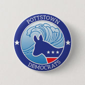 Pottstown Democracy Wave Button (Voorkant)