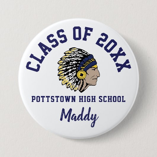 Pottstown High School Button Logo Custom (Voorkant)