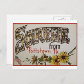 Pottstown Pennsylvania Souvenir Briefkaart (Voorkant / Achterkant)