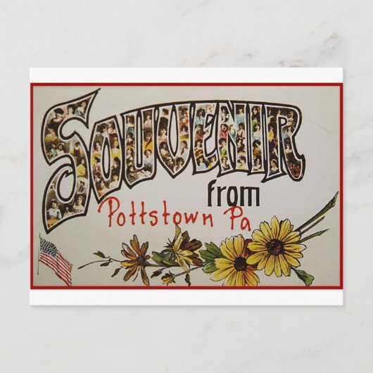 Pottstown Pennsylvania Souvenir Briefkaart (Voorkant)